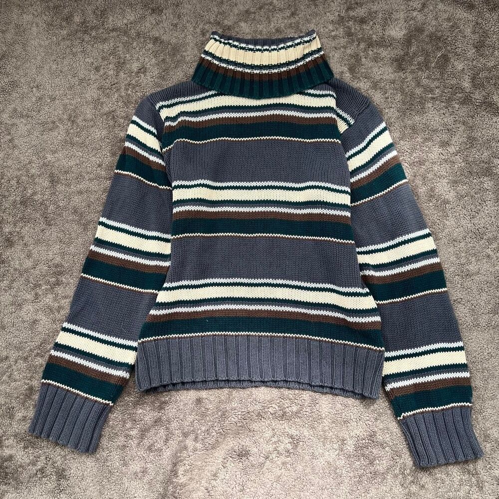 Columbia Sportswear blue green turtleneck Sweater